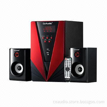 2.1CH Computer Speakers, Woofer with USB, SD Card Reader and FM Radio